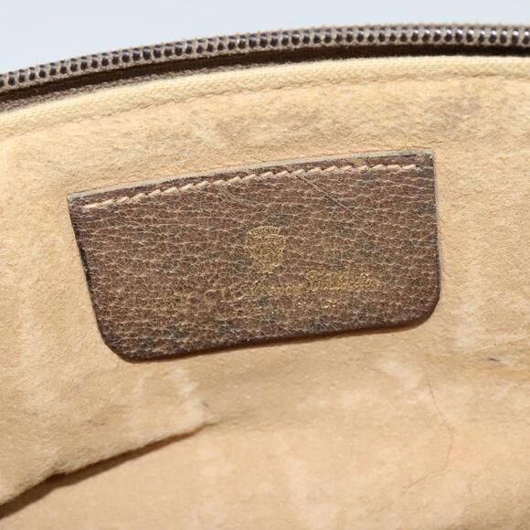 GUCCI GG Supreme Web Sherry Line Bag Pvc Beige Gold 39 02 026 - Picture 15 of 16